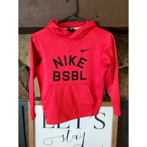 Nike boys bsbl XS red hoodie